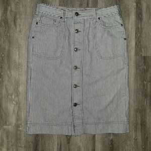 Patagonia Black and White Striped Pencil Skirt‎